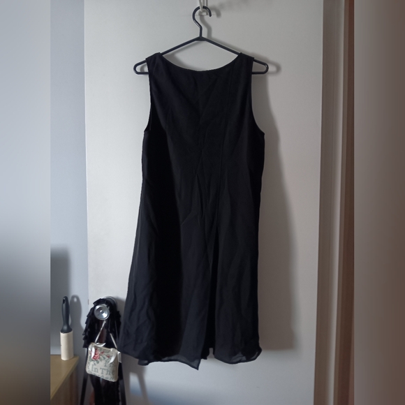 JIL SANDER Black Crepe Sleeveless Dress 42 M - Picture 4 of 6
